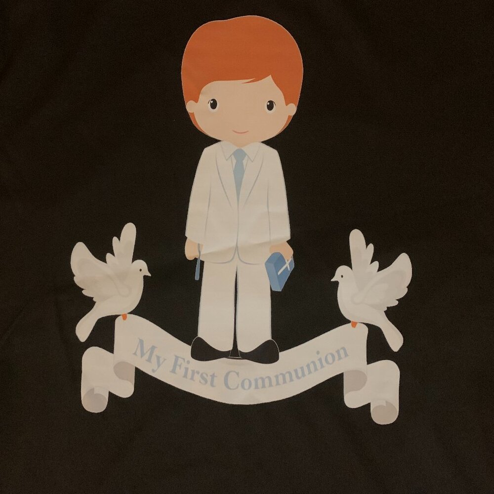 NWOT My First Communion Black T Shirt